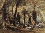 John Skinner Prout Fern Tree Gully,Mount Wellington oil painting